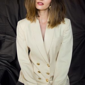 SOLD! Christian Dior lemon vintage military blazer